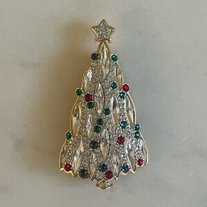 Swarovski Christmas Tree Brooch Pin 1995